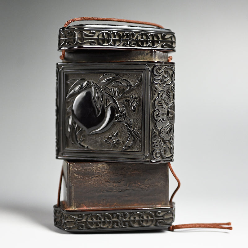 Important Tamakaji Zokoku I Published Carved Lacquer Inro