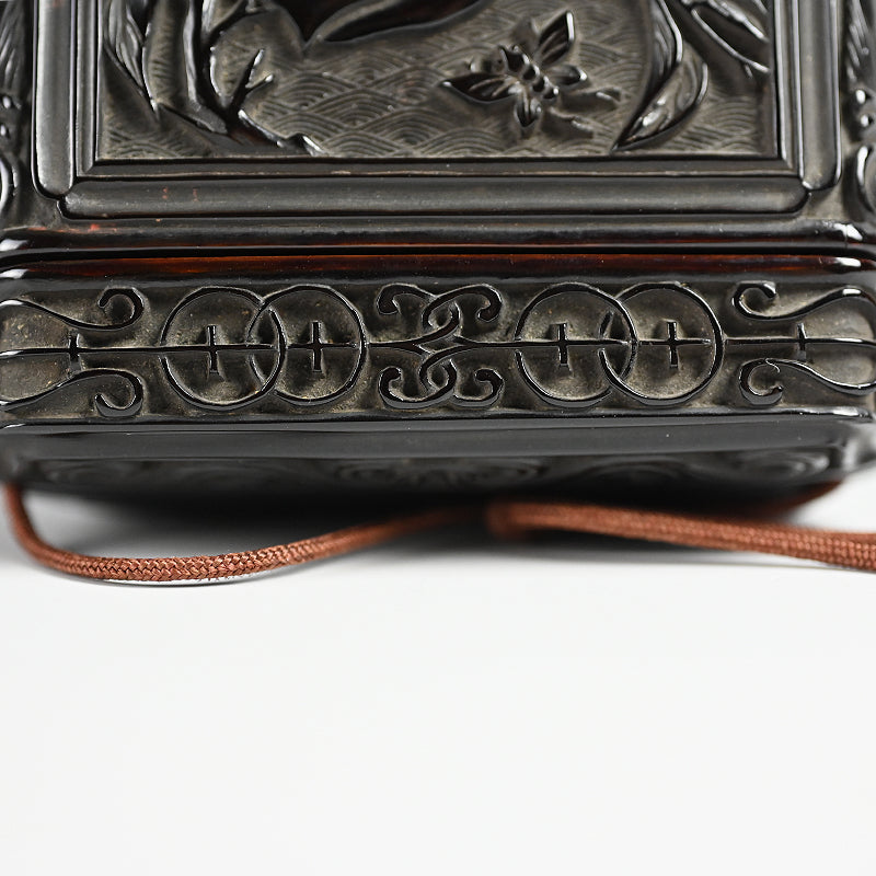 Important Tamakaji Zokoku I Published Carved Lacquer Inro