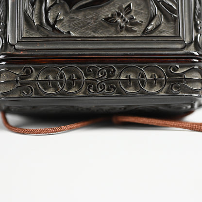 Important Tamakaji Zokoku I Published Carved Lacquer Inro