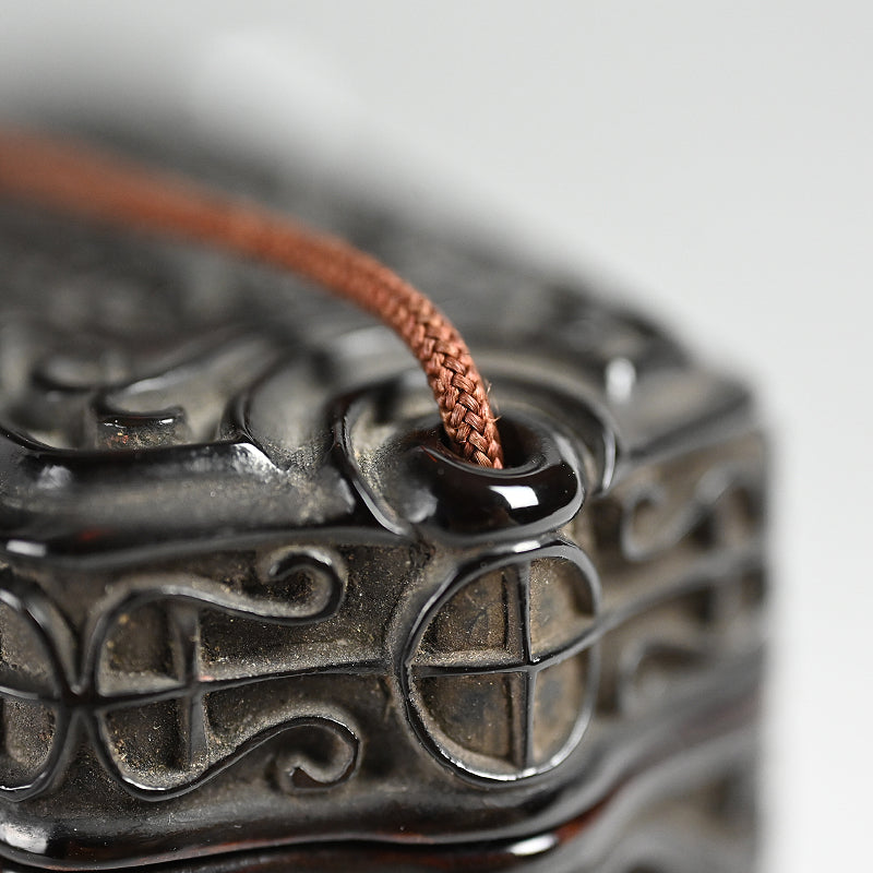 Important Tamakaji Zokoku I Published Carved Lacquer Inro