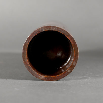 Antique Japanese Arrow Basket ー前田 竹房斎 "時代矢竹製 花籃"