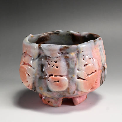 Masterpiece Rikyu Chawan ー"凌駕" 利休藤紫志野割高台茶垸