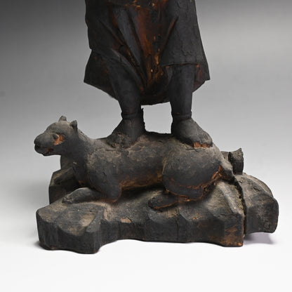 Edo p. Japanese Wood Carving, Karasu Tengu God of War