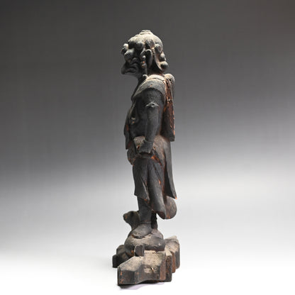 Edo p. Japanese Wood Carving, Karasu Tengu God of War