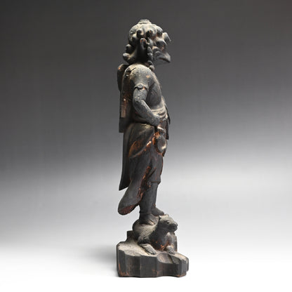 Edo p. Japanese Wood Carving, Karasu Tengu God of War