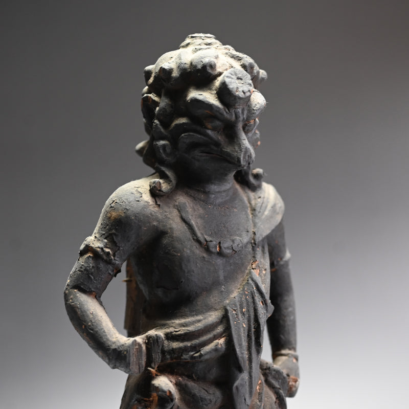 Edo p. Japanese Wood Carving, Karasu Tengu God of War