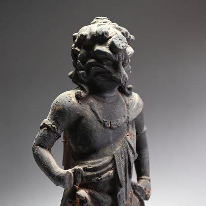 Edo p. Japanese Wood Carving, Karasu Tengu God of War
