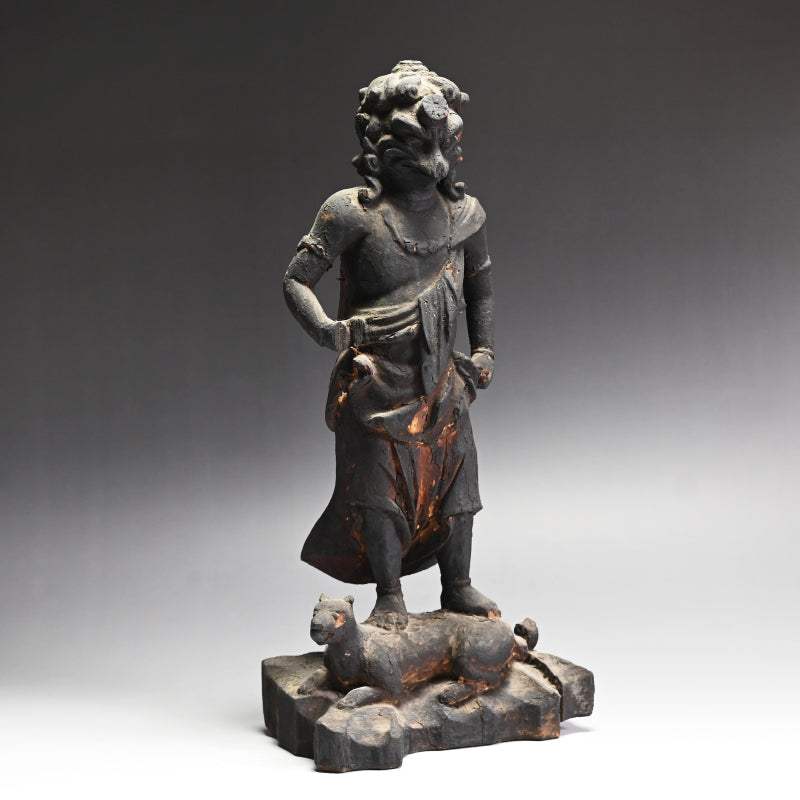 Edo p. Japanese Wood Carving, Karasu Tengu God of War