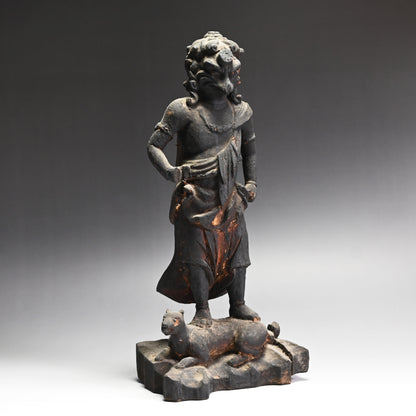 Edo p. Japanese Wood Carving, Karasu Tengu God of War