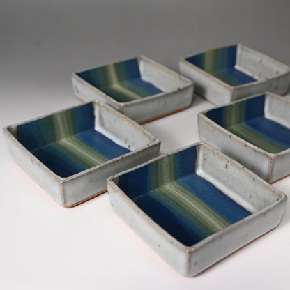 Rainbow Colored Clay Plate Set ー宮下 善繭 “彩泥 方器”