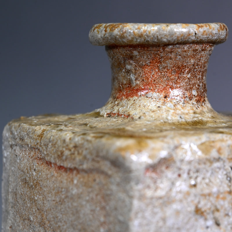 Elegant Shigaraki Vase ー古谷 道生 “信楽焼 花入れ”
