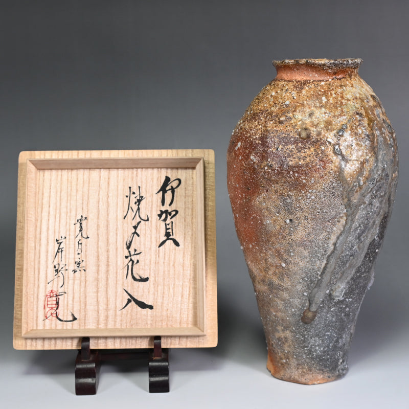 Iga Vase ー岸野 寛 “伊賀 焼〆花入”