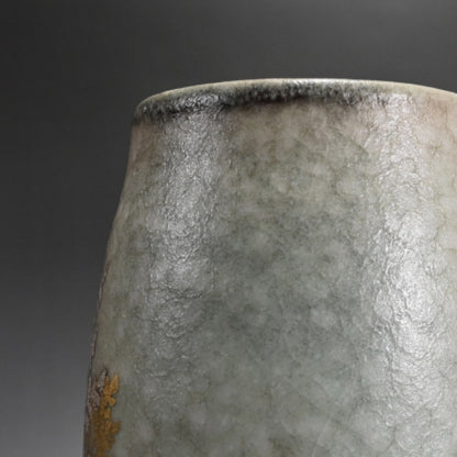 Gold & Siver Decorated Pottery Vase ー安田 全宏 “繫”
