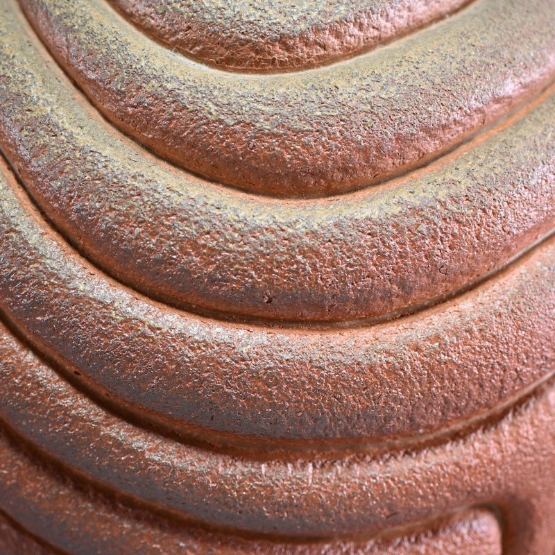 Massive Lobed Bizen Vase ー小西 陶藏 "横放紋花器"