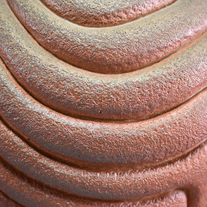 Massive Lobed Bizen Vase ー小西 陶藏 "横放紋花器"