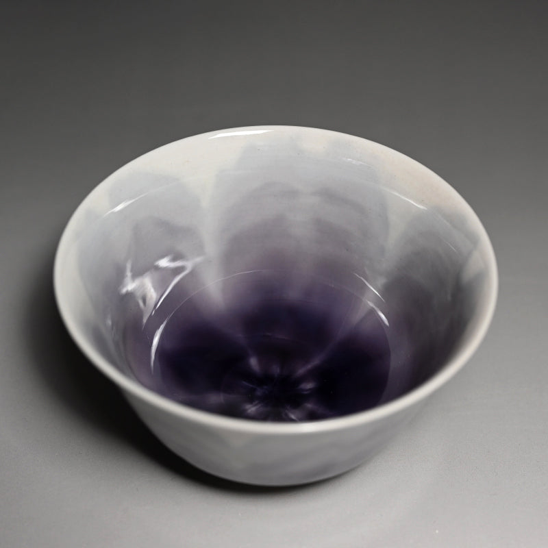 四代徳田八十吉　淡墨桜　茶碗 Tokuda Junko Sakura Chawan Tea Bowl ー四代 徳田 八十吉 “淡墨桜
