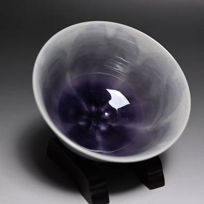 Tokuda Junko Sakura Chawan Tea Bowl ー四代 徳田 八十吉 “淡墨桜”