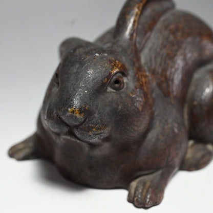 Bizen Saikumono Rabbit Okimono