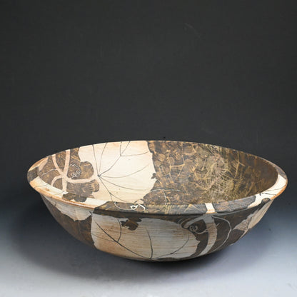 Massive Bowl w/ Pumpkin Vine Design ー三宅 洋司 “金彩窯文鉢”