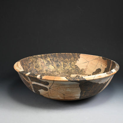 Massive Bowl w/ Pumpkin Vine Design ー三宅 洋司 “金彩窯文鉢”
