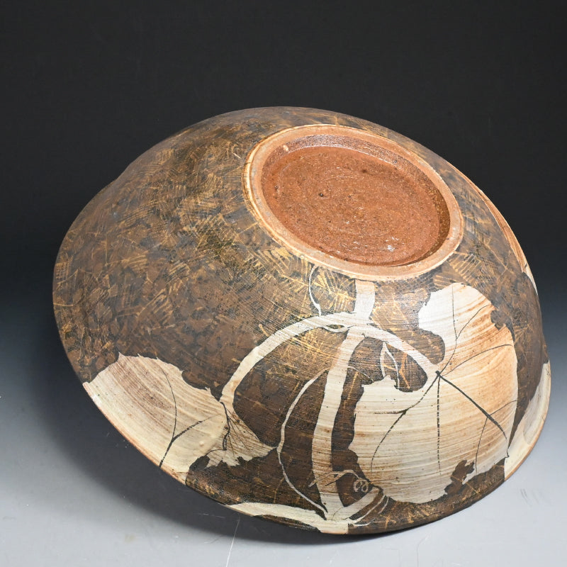 Massive Bowl w/ Pumpkin Vine Design ー三宅 洋司 “金彩窯文鉢”