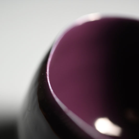 Plum Crazy Purple Chawan Tea Bowl ー東井 真咲朝 "紫釉茶碗"