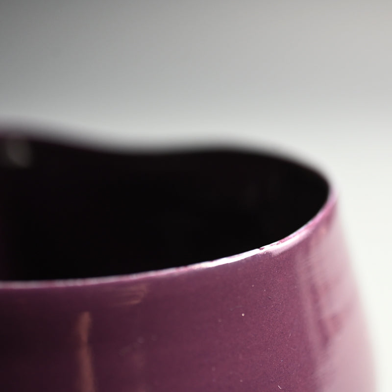 Plum Crazy Purple Chawan Tea Bowl ー東井 真咲朝 "紫釉茶碗"