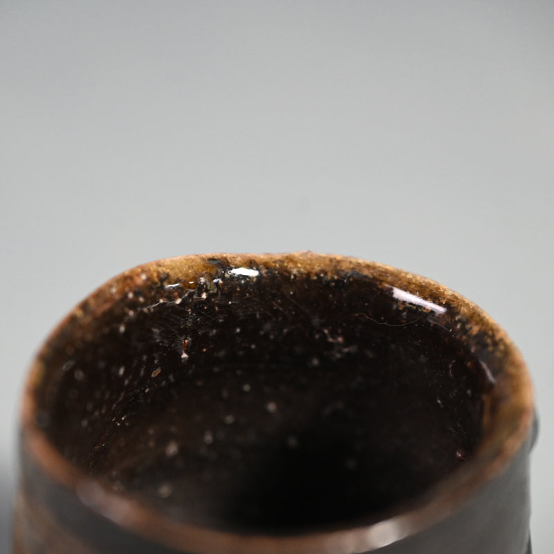 Black Bizen Guinomi ー大岩 智之 "ぐい吞"