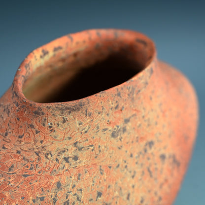 Contemporary Yakishime Vase ー大和 潔 “焼メ刻文花入”