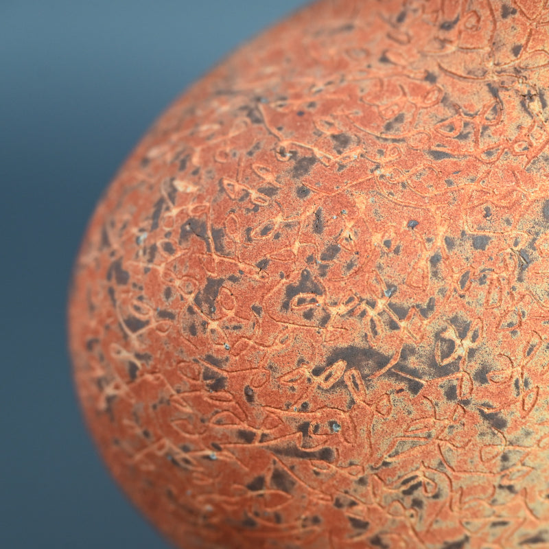 Contemporary Yakishime Vase ー大和 潔 “焼メ刻文花入”