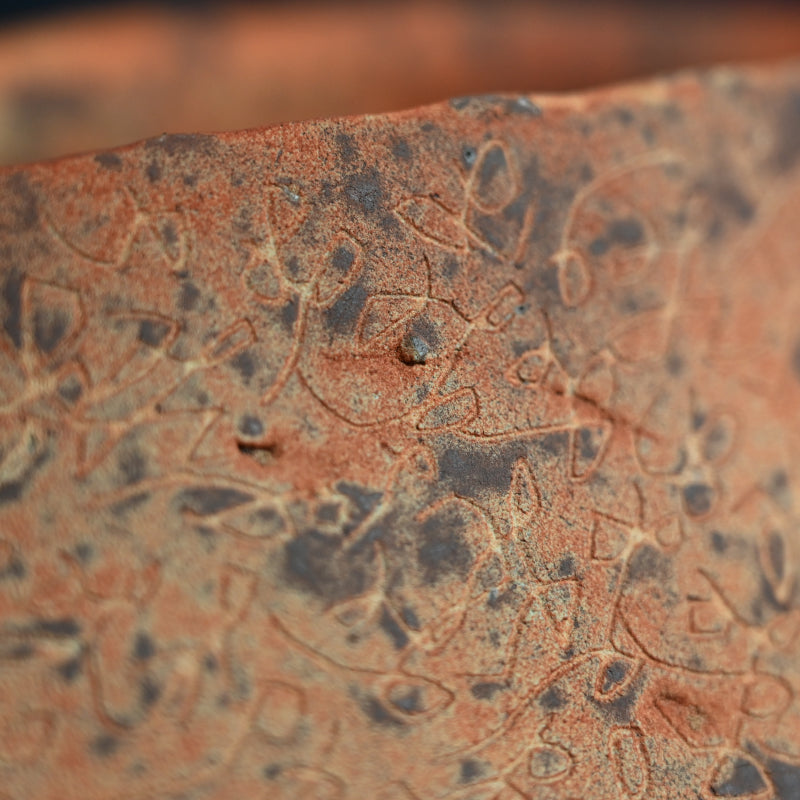 Contemporary Yakishime Vase ー大和 潔 “焼メ刻文花入”