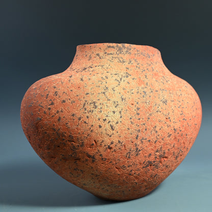 Contemporary Yakishime Vase ー大和 潔 “焼メ刻文花入”