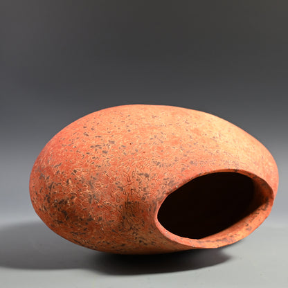 Contemporary Yakishime Vase ー大和 潔 “焼メ刻文花入”