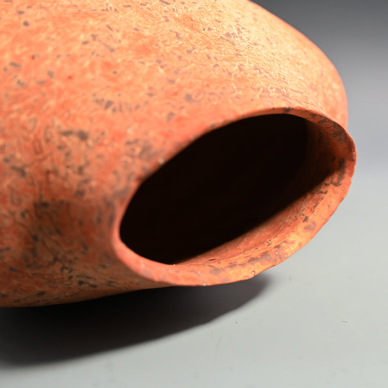 Contemporary Yakishime Vase ー大和 潔 “焼メ刻文花入”