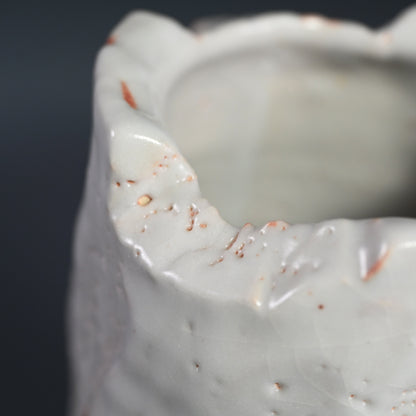 Exhibited Shino Vase ー室山 治郎 “志野花生”