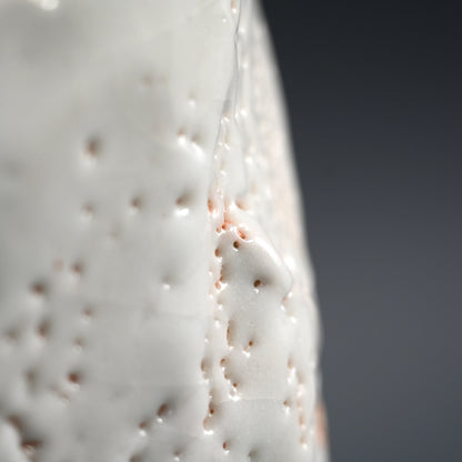 Exhibited Shino Vase ー室山 治郎 “志野花生”
