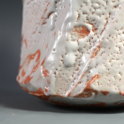Exhibited Shino Vase ー室山 治郎 “志野花生”
