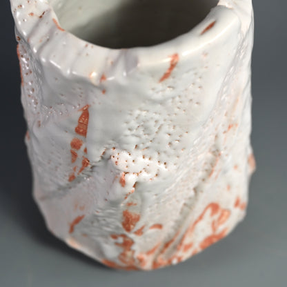 Exhibited Shino Vase ー室山 治郎 “志野花生”