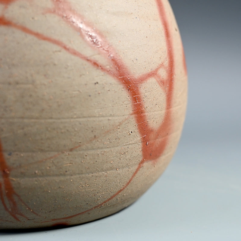 Exhibited Bizen Vase ー柴岡 紘一 “緋檸 襷尻張 徳利”