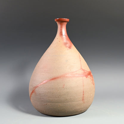 Exhibited Bizen Vase ー柴岡 紘一 “緋檸 襷尻張 徳利”