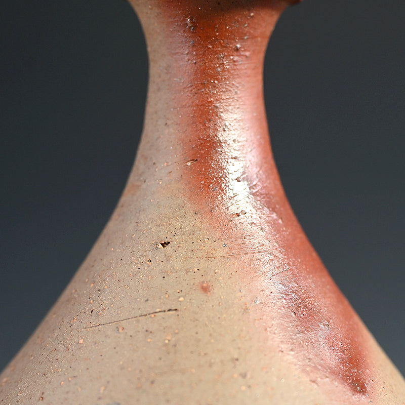 Exhibited Bizen Vase ー柴岡 紘一 “緋檸 襷尻張 徳利”