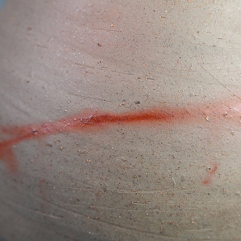 Exhibited Bizen Vase ー柴岡 紘一 “緋檸 襷尻張 徳利”