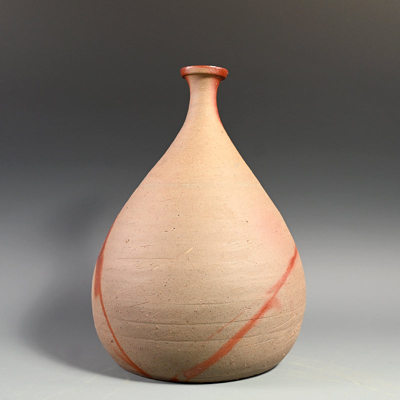 Exhibited Bizen Vase ー柴岡 紘一 “緋檸 襷尻張 徳利”