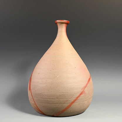 Exhibited Bizen Vase ー柴岡 紘一 “緋檸 襷尻張 徳利”