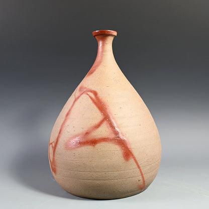 Exhibited Bizen Vase ー柴岡 紘一 “緋檸 襷尻張 徳利”