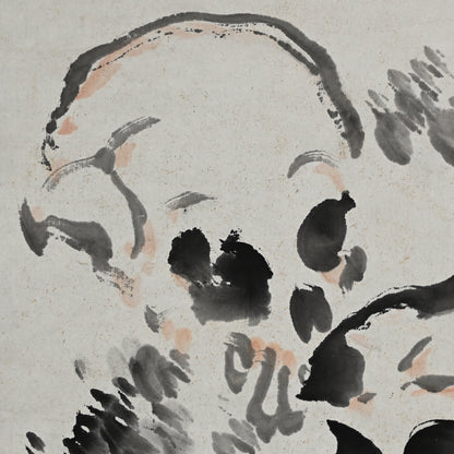 Meiji period Scroll, Skulls among the weeds ー獅子門 一味庵