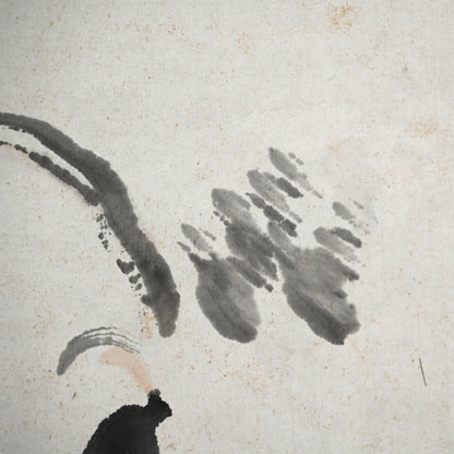 Meiji period Scroll, Skulls among the weeds ー獅子門 一味庵