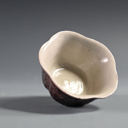5 Lobed Bowl Attributed to Aoki Mokubei ー聾米 紫交趾梅花式鉢