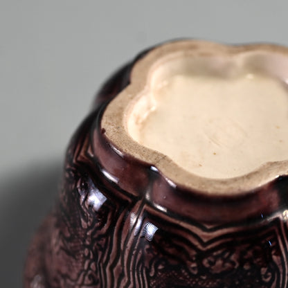 5 Lobed Bowl Attributed to Aoki Mokubei ー聾米 紫交趾梅花式鉢