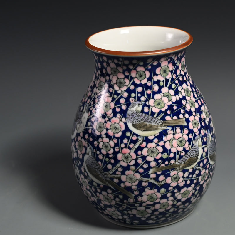 Plum Blossom Vase ー河本礫亭 舜間窯 礫亭造